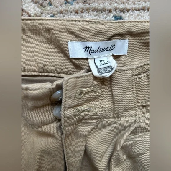Madewell Harlow Wide-Leg Pant in Khaki - Picture 2 of 3
